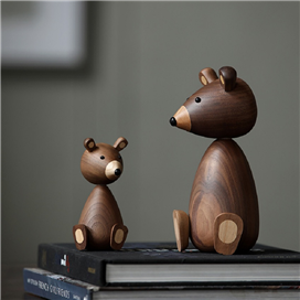 Wooden Animal Walnut Bear Decoration